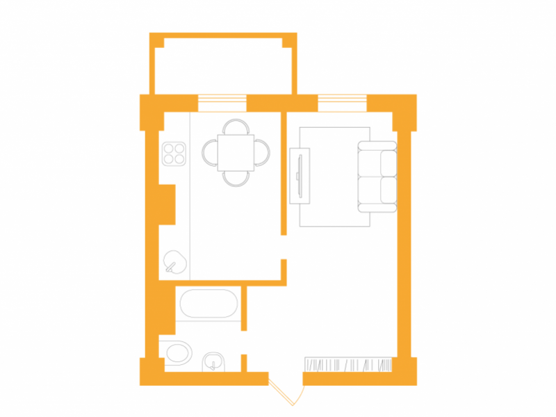 З внутрішніми стінами