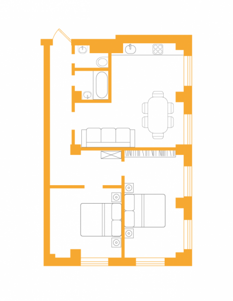 З внутрішніми стінами