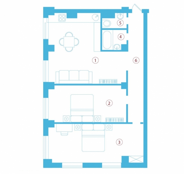 З внутрішніми стінами