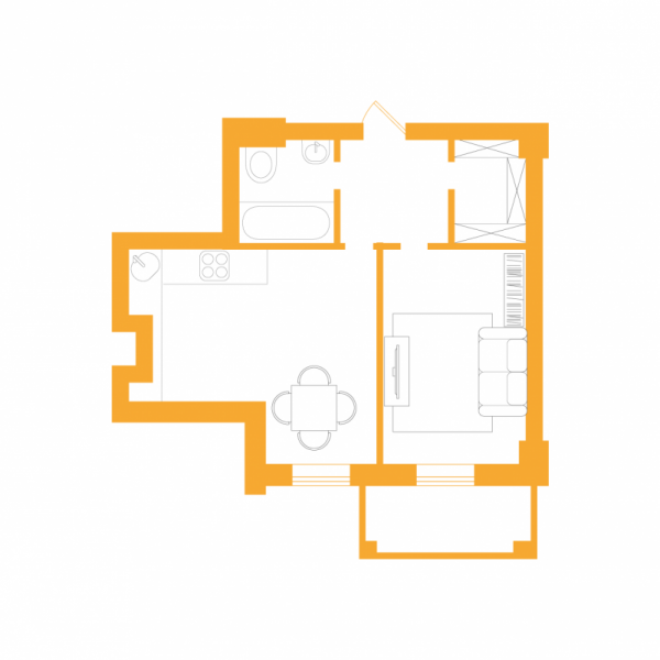 З внутрішніми стінами