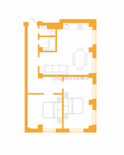 З внутрішніми стінами