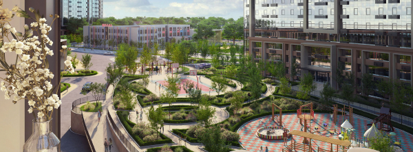 Широкие обустроенные дворы