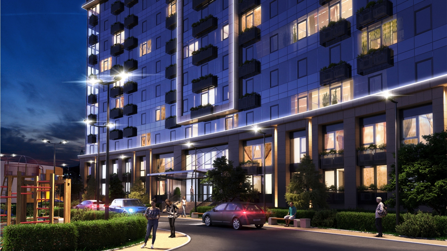 Ночной дворик (1й дом)