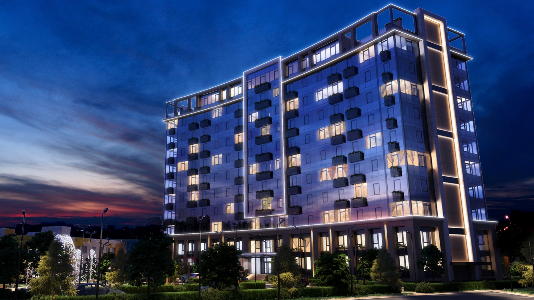 Закатный пейзаж (1й дом)